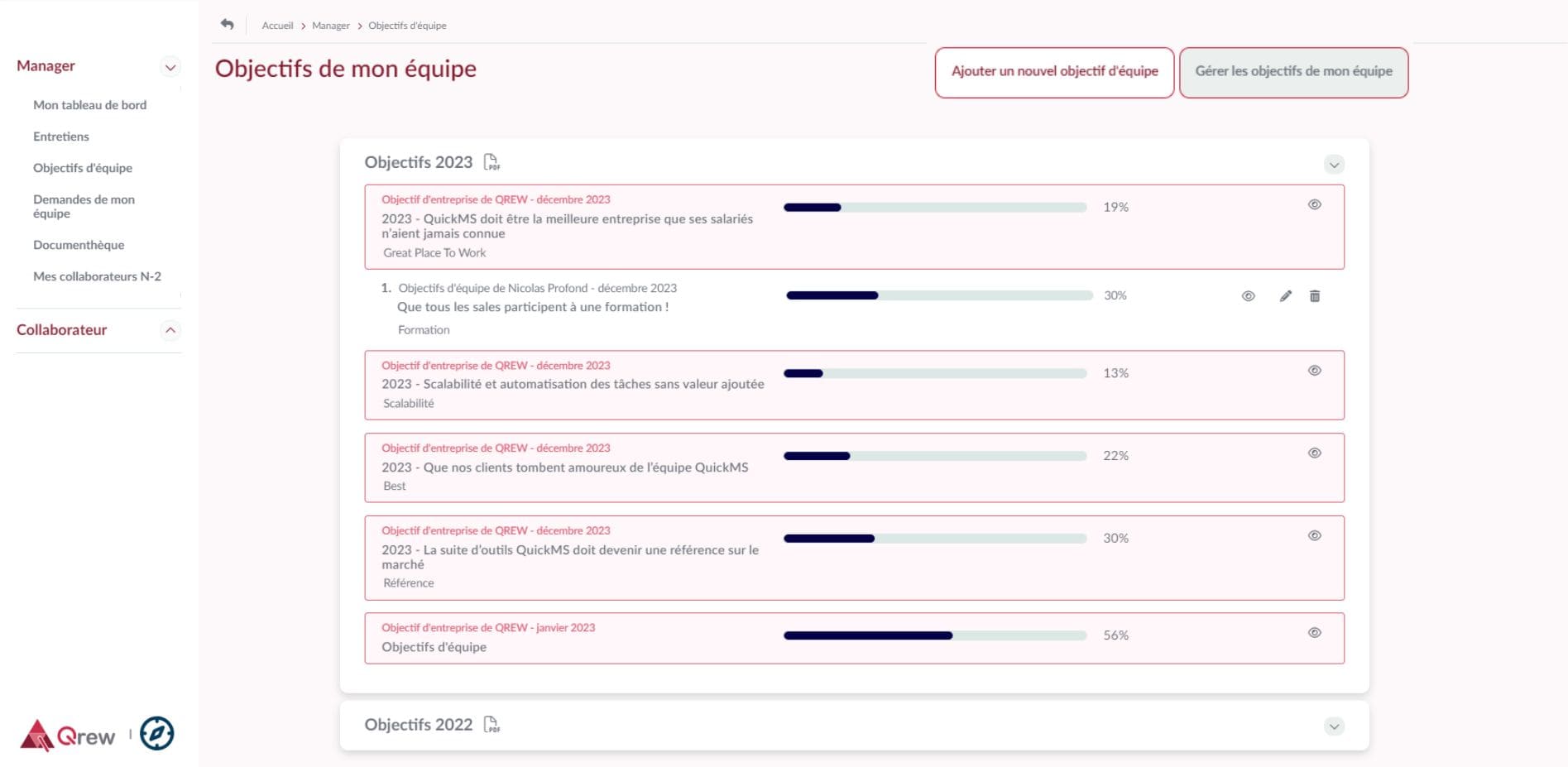 Logiciel RH pour fixer les OKR